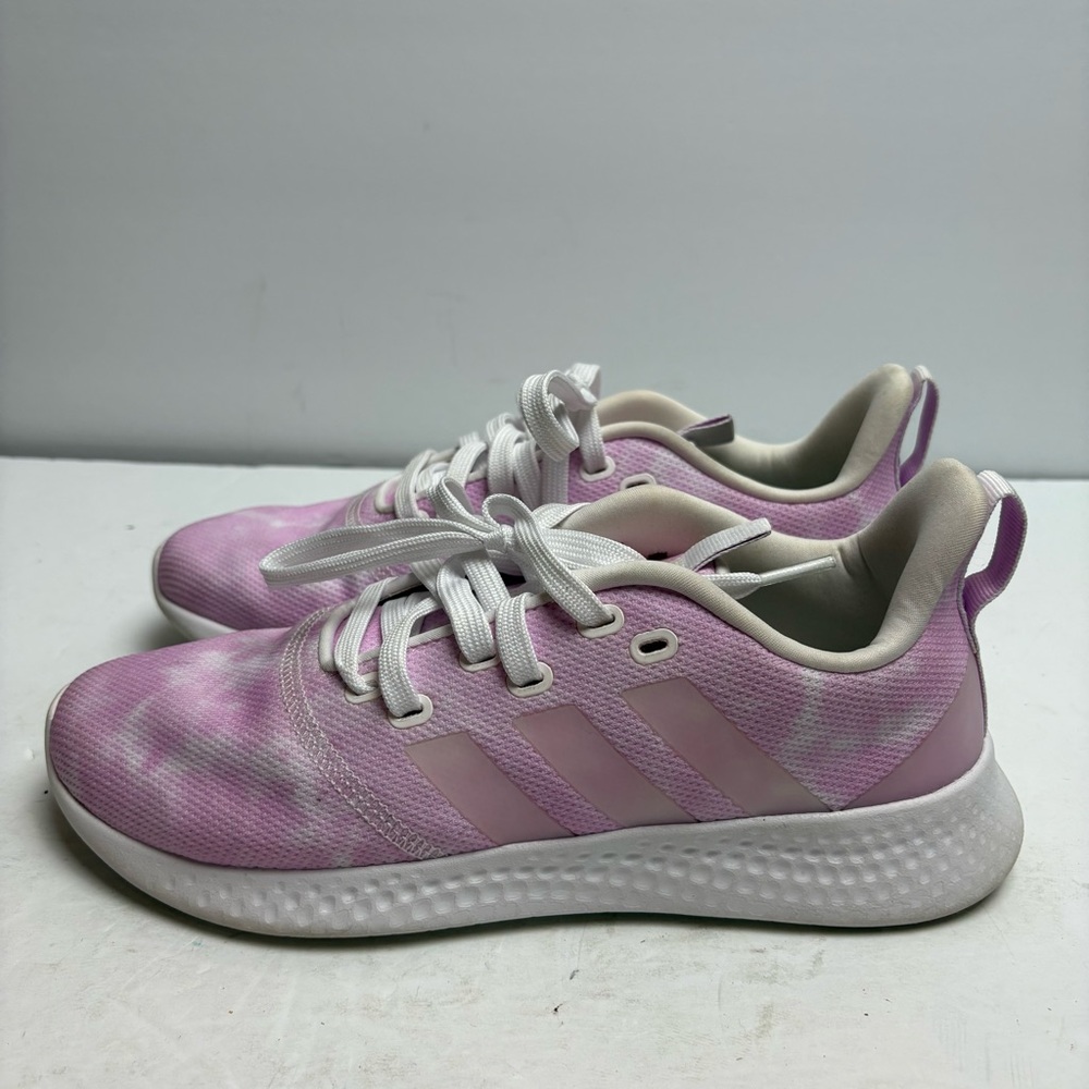 Adidas Pink White Tie Dye Cloudfoam Super Puremotion Sneakers size 8